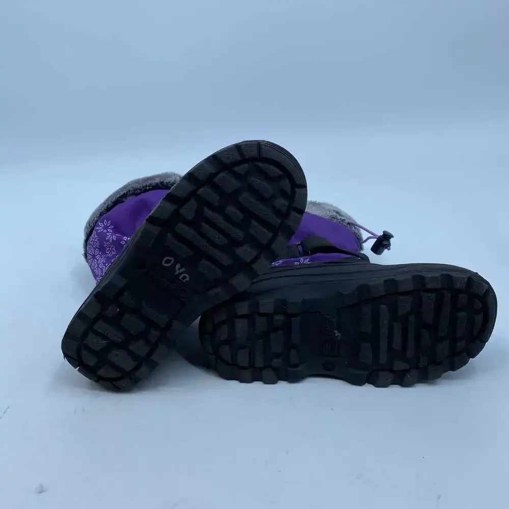 Kamik Snow Boot Girls 1G | Black Fur Trim Synthetic